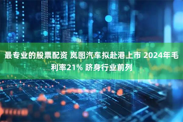 最专业的股票配资 岚图汽车拟赴港上市 2024年毛利率21% 跻身行业前列